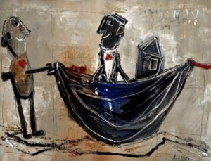 von der Freude der Ankunft, 2012, 50x56cm